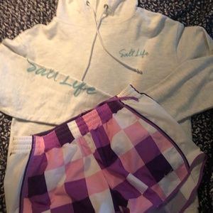 Nike Shorts with Matching Salt Life Hoodie size medium